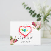 Personalized paraprofessional educator teacher postkarte (Stehend Vorderseite)
