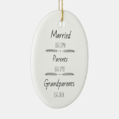 Personalized Parents Grandparents Est Custom Year Keramik Ornament (Rechts)