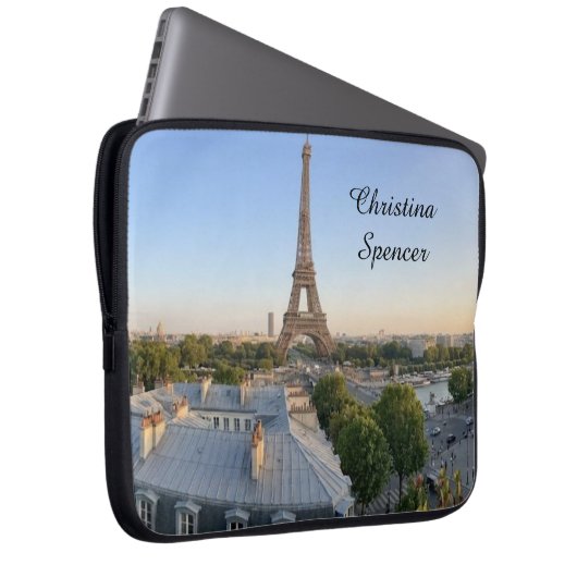 Personalized Paris City Skyline  Laptopschutzhülle (Vorne Rechts)