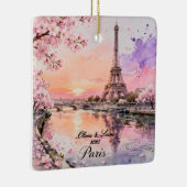Personalized Paris Couple’s Keepsake Keramikornament (Rechts)