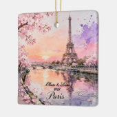 Personalized Paris Couple’s Keepsake Keramikornament (Links)