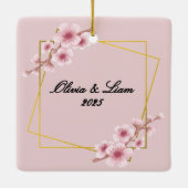 Personalized Paris Couple’s Keepsake Keramikornament (Rückseite)