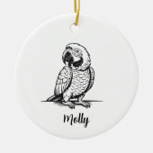 Personalized Parrot Christmas Keramik Ornament (Vorne)