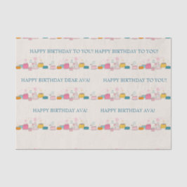 Personalized Party Tissue – Doodle Cakes on Cream Seidenpapier