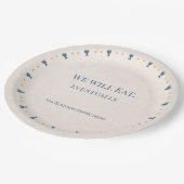 Personalized Passover Seder Plate with Family Name Pappteller (Schrägansicht)