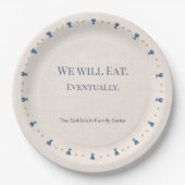 Personalized Passover Seder Plate with Family Name Pappteller (Vorderseite)