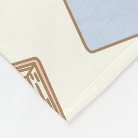 Personalized Pastel Bookish Aesthetic Pattern Fleecedecke (Ecke)