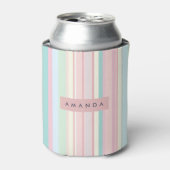 Personalized Pastel Candy Stripe Design Dosenkühler (Kanne Vorderseite)