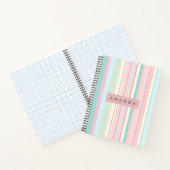 Personalized Pastel Candy Stripe Design Notizblock (Innenseite)