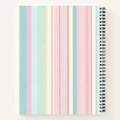 Personalized Pastel Candy Stripe Design Notizblock (Rückseite)