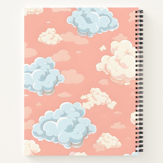 Personalized Pastel Cloud Dreamscape  Notizblock (Rückseite)