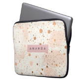 Personalized Pastel Confetti Dot Style Laptopschutzhülle (Vorderseite Links)