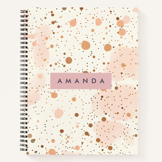 Personalized Pastel Confetti Dot Style Notizblock (Vorderseite)