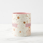 Personalized Pastel Confetti Dot Style Zweifarbige Tasse (Mittel)