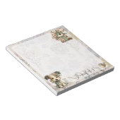 Personalized Pastel Dog & Floral Birdhouse Spring Notizblock (angewinkelt)