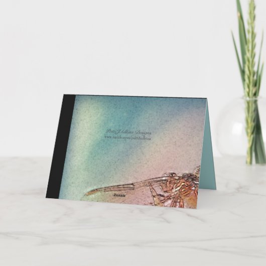 Personalized Pastel Dragonfly Get Well Karte (Rückseite)