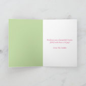 Personalized Pastel Floral Easter Egg Happy Easter Karte (Innenseite)