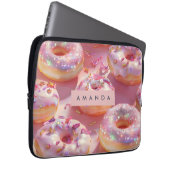Personalized Pastel Glittering Pink Donut Dream Laptopschutzhülle (Vorne Rechts)