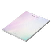 Personalized Pastel Gradient aesthetic dot Grid Notizblock (Rotiert)
