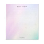 Personalized Pastel Gradient aesthetic dot Grid Notizblock (Vorderseite)
