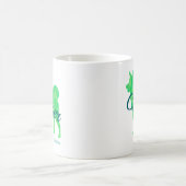 Personalized Pastel Green Color Shiba Inu Dog 柴犬 Kaffeetasse (Mittel)