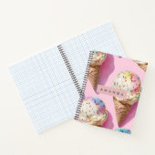 Personalized Pastel Ice Cream Cone with Sprinkles Notizblock (Innenseite)