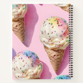 Personalized Pastel Ice Cream Cone with Sprinkles Notizblock (Rückseite)