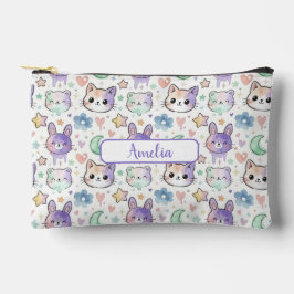 Personalized Pastel Kawaii Animal Accessory Pouch Zubehörtasche