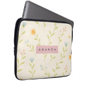 Personalized Pastel Meadow Wildflower Laptopschutzhülle (Vorne Rechts)