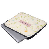 Personalized Pastel Meadow Wildflower Laptopschutzhülle (Vorne Knopf)