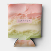 Personalized Pastel Neapolitan Ice Cream Stripe Dosenkühler (Vorderseite)