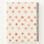 Personalized Pastel Peach & Blush Polka Dot  Notizblock (Rückseite)