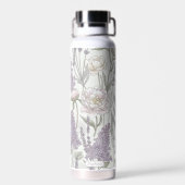 Personalized Pastel Peony Lavender  Trinkflasche (Rückseite)