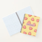 Personalized Pastel Pink Candy Heart  Notizblock (Innenseite)