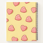 Personalized Pastel Pink Candy Heart  Notizblock (Rückseite)