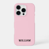 Personalized Pastel Pink iPhone Case with Custom Hülle (Rückseite)