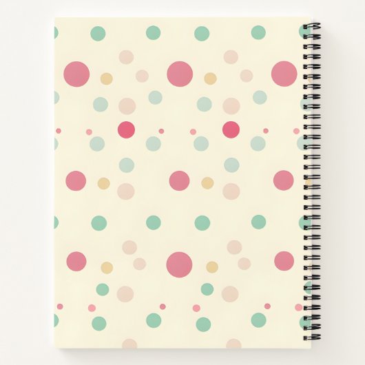 Personalized Pastel Polka Dot Style  Notizblock (Rückseite)