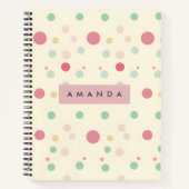 Personalized Pastel Polka Dot Style Notizblock (Vorderseite)
