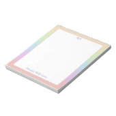 personalized Pastel Rainbow Notizblock (Rotiert)