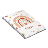 Personalized Pastel Rainbow Spiral Notebook Notizblock (Rechte Seite)