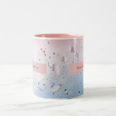 Personalized Pastel Raindrop & Ombre Watercolor Zweifarbige Tasse (Mittel)