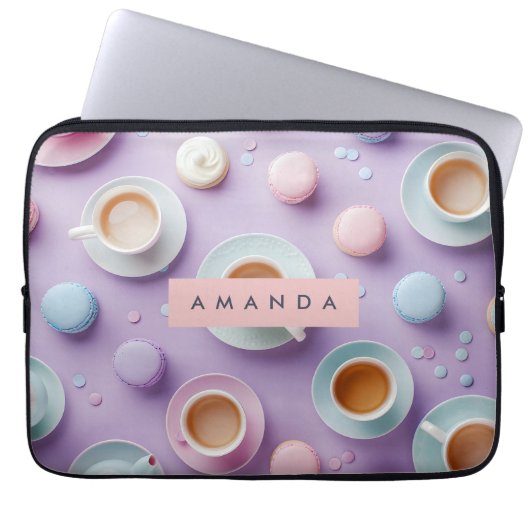 Personalized Pastel Tea Party Bliss Laptopschutzhülle (Vorderseite)