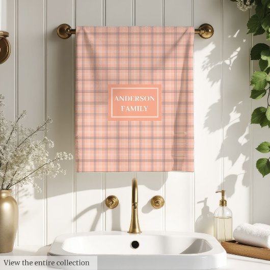 Personalized Pastel Towels Chic Family Accent Badhandtuch Set