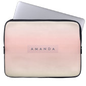 Personalized Pastel Warm Peach Blush Fade Laptopschutzhülle (Vorderseite)