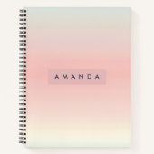 Personalized Pastel Warm Peach Blush Fade Notizblock (Vorderseite)