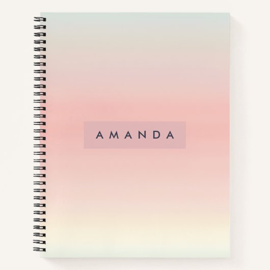 Personalized Pastel Warm Peach Blush Fade Notizblock (Vorderseite)