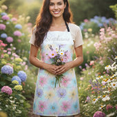Personalized Pastel Watercolor Bloom  Schürze