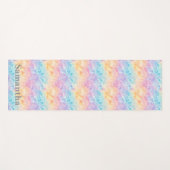 Personalized Pastel Watercolor Waves Yogamatte (Vorderseite (Horizontal))