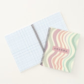 Personalized Pastel Wavy Stripe Style Notizblock (Innenseite)