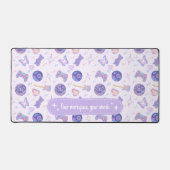 Personalized pastel y2k lavender aesthetic pattern schreibtischunterlage (Vorderseite)